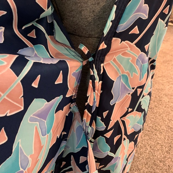 Vintage 80’s Wildcrest botanical belted robe w/pocket “Nobody does it better” M - Picture 4 of 7